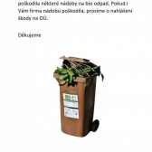 Poškozené nádoby Bioodpad